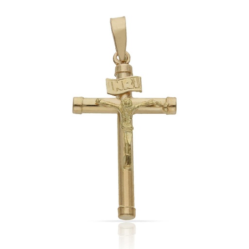 [C134] CRUZ ORO 18KL CRISTO - 15X28MM