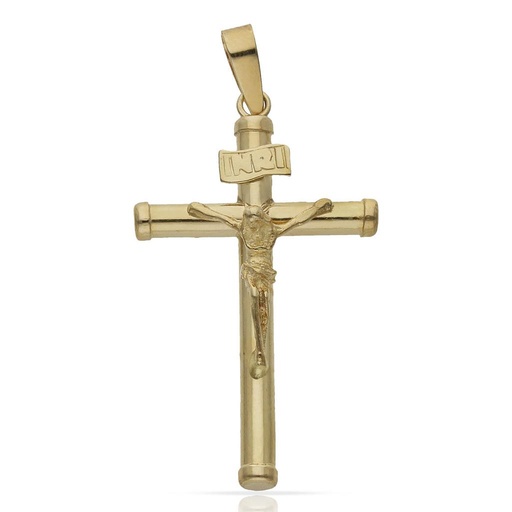 [C135] CRUZ ORO 18KL CRISTO - 18X33MM