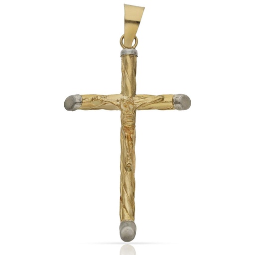 [C2530F] CRUZ ORO 18KL CRISTO - 21X36MM
