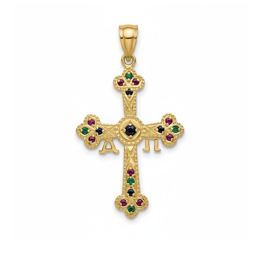[C419] CRUZ ORO 18KL ASTURIANA - 20X30MM