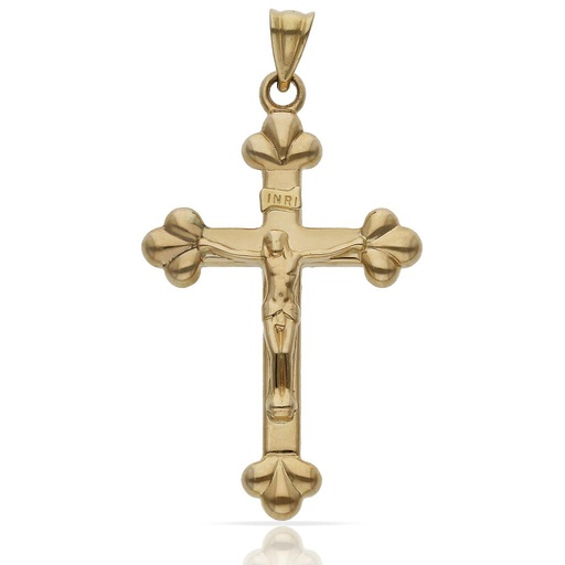 [C449] CRUZ ORO 18KL CRISTO - 22x36MM
