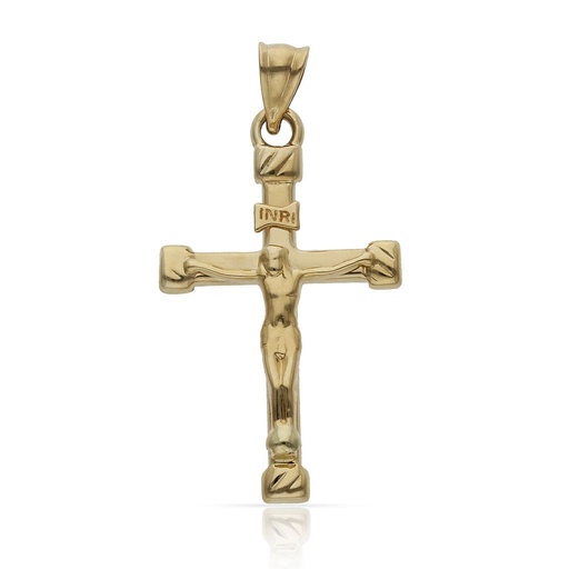 [C451] CRUZ ORO 18KL CRISTO - 17x28MM** AGOTADO TEMPORALMENTE**