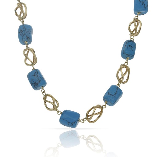 COLLAR ORO 18KL TURQUESA