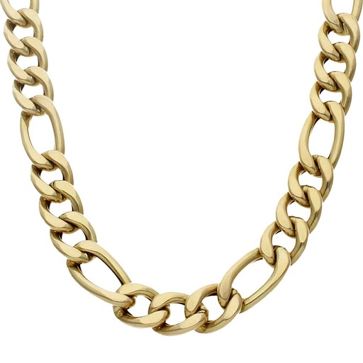[CO428-60cm] COLLAR ORO 18KL HUECO 3x1 - 13MM