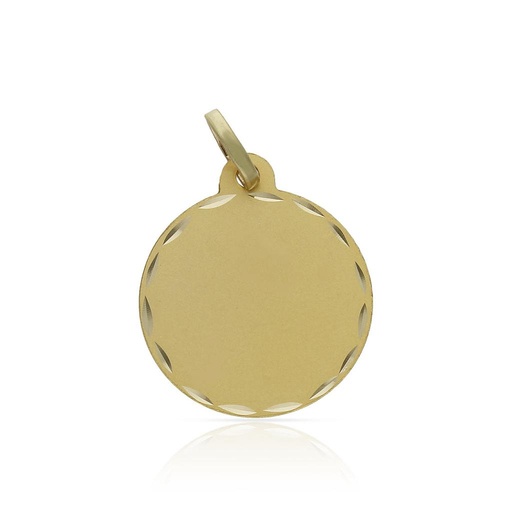DISCO ORO 18KL TALLADO - 17MM