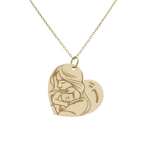 [G1001] GARGANTILLA ORO 18KL DE LA MADRE - 24X22MM