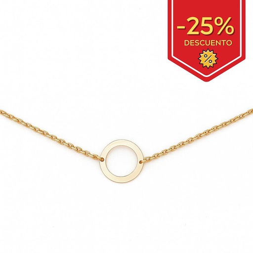[G148] GARGANTILLA ORO 18KL CIRCULO