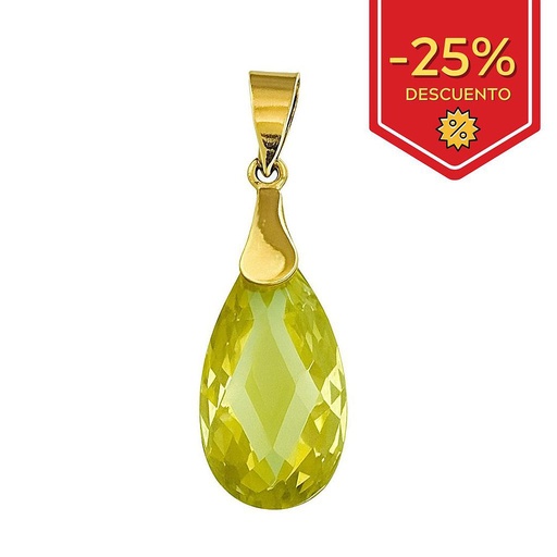 [G253] COLGANTE EN ORO DE 18KL PERIDOT
