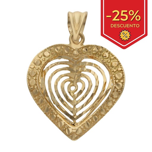 [G518] COLGANTE ORO DE 18KL CALADO CORAZON