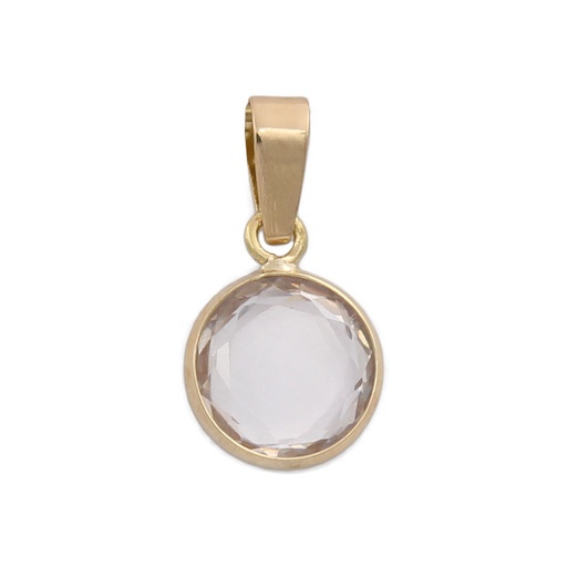 [G567] COLGANTE ORO 18KL REDONDO CIRCONITA
