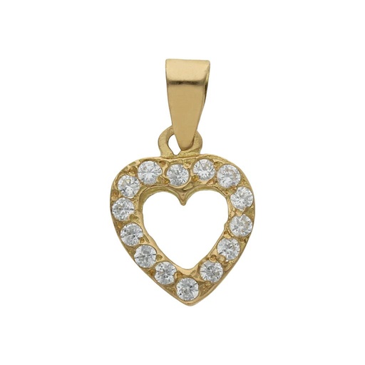 [G5670] COLGANTE ORO 18KL CORAZON CIRCONITAS