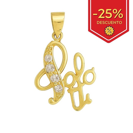 [G5674] COLGANTE EN ORO 18KL "SOLO TU"