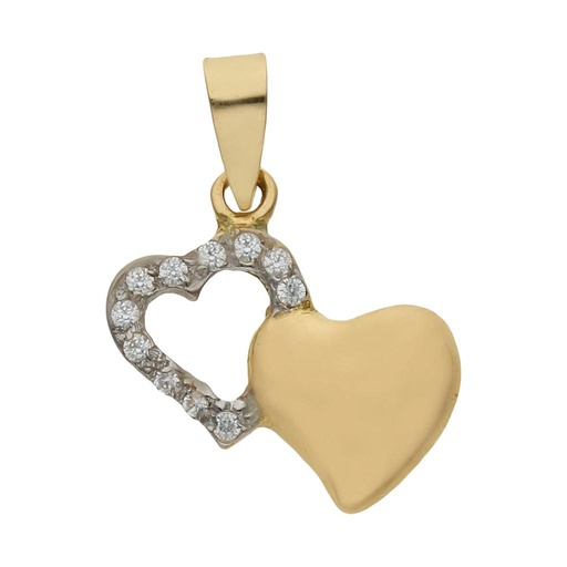 [G5683] COLGANTE ORO 18KL CORAZONES
