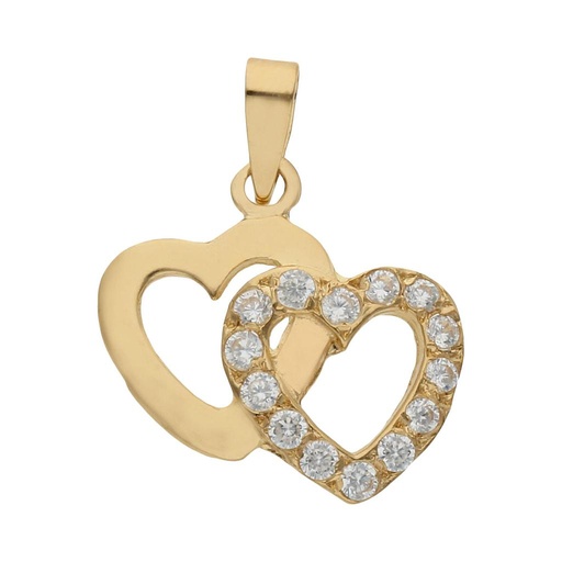 [G5685] COLGANTE ORO 18KL CORAZONES