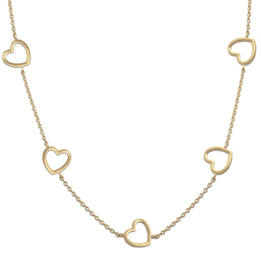 [G769] GARGANTILLA ORO 18KL - 5 CORAZONES