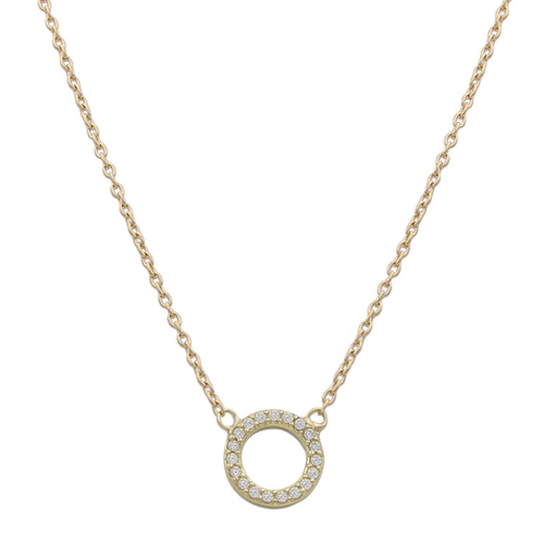 [G772] GARGANTILLA ORO 18KL CIRCULO CIRCONITAS