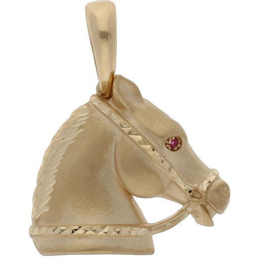 [G840] COLGANTE ORO 18KL CABALLO - 25X23MM