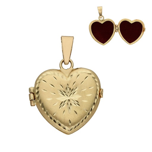 [G874] GUARDAPELO ORO 18KL CORAZON - 23X24MM