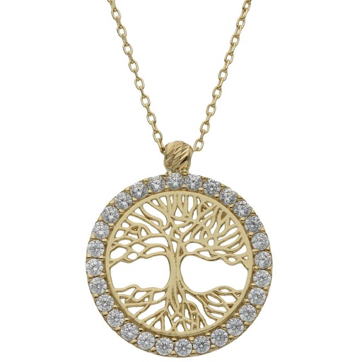 [G924] GARGANTILLA ORO 18KL ARBOL DE LA VIDA - 12MM