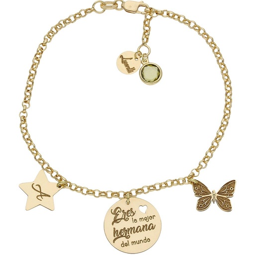 [HT113] PULSERA MI HISTORIA ORO 18KL HERMANA