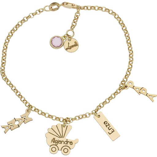 [HT122] PULSERA MI HISTORIA ORO 18KL NACIMIENTO