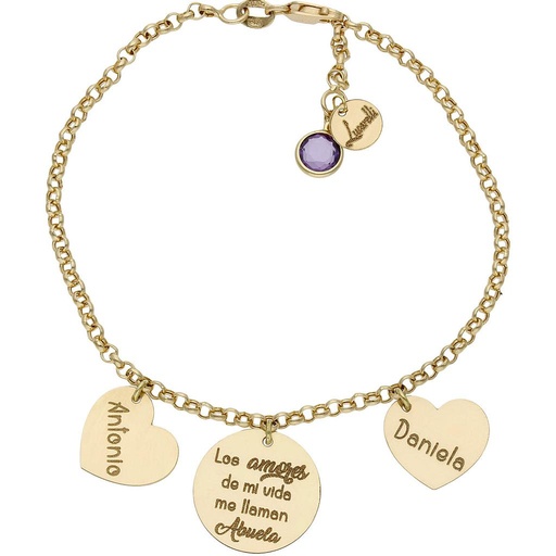 [HT127] PULSERA MI HISTORIA ORO 18KL AMORES