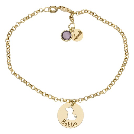 [HT128] PULSERA MI HISTORIA ORO 18KL MASCOTA