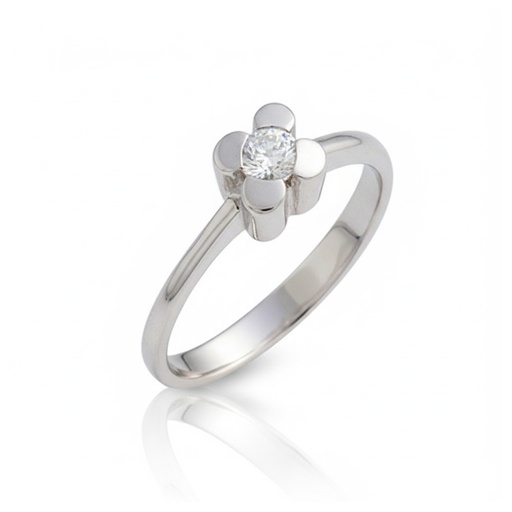 SORTIJA ORO BLANCO 18KL DIAMANTE