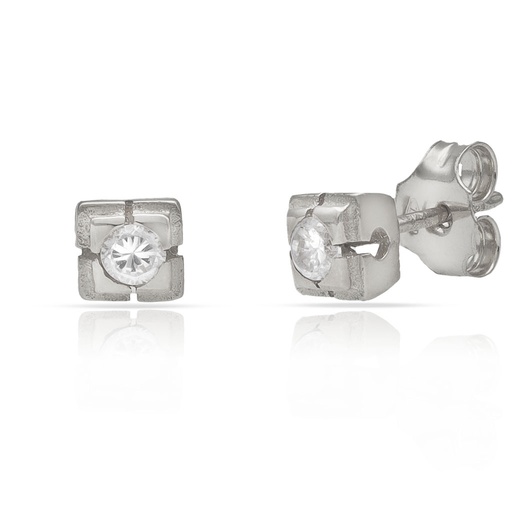 [LCR370B] PENDIENTES ORO BLANCO 18KL DIAMANTES