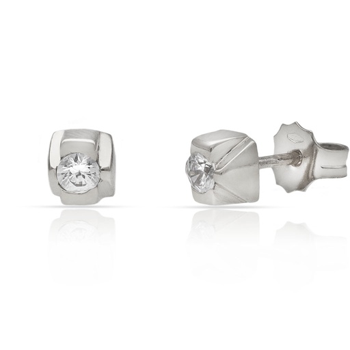 [LCR371B] PENDIENTES ORO BLANCO 18KL DIAMANTES