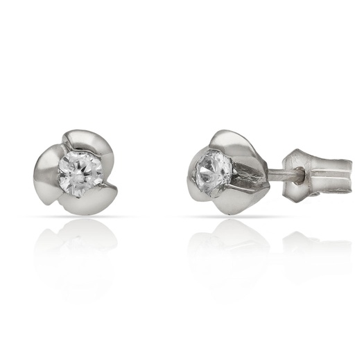 [LCR372B] PENDIENTES ORO BLANCO 18KL DIAMANTES