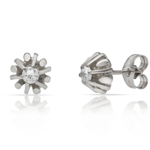 [LCR384B] PENDIENTES ORO BLANCO 18KL DIAMANTES