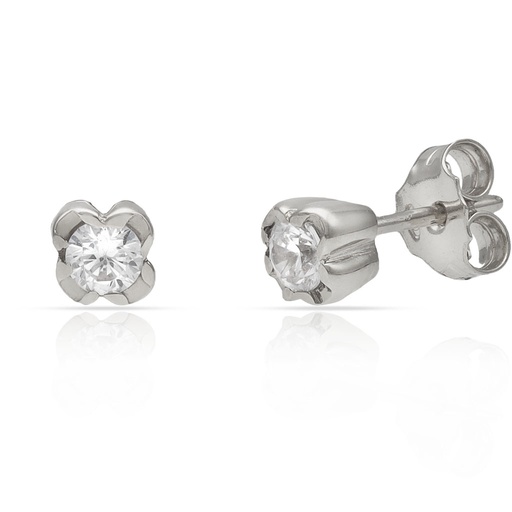 [LCR399B] PENDIENTES ORO BLANCO 18KL DIAMANTES