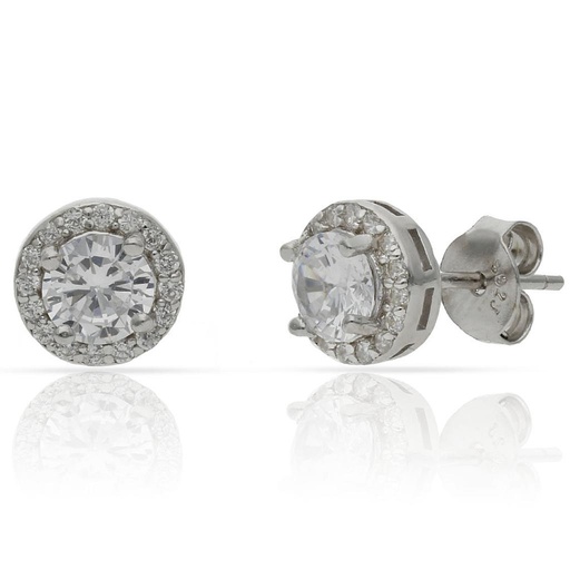 [LCR405B] PENDIENTES ORO BLANCO 18KL DIAMANTES