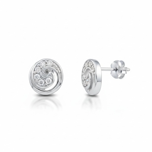 [LCR414B] PENDIENTES ORO BLANCO 18KL DIAMANTES