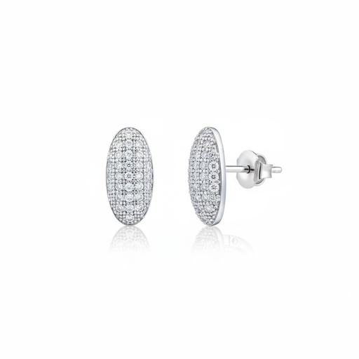 [LCR418B] PENDIENTES ORO BLANCO 18KL DIAMANTES