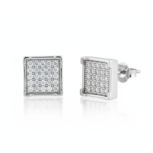 [LCR424B] PENDIENTES ORO BLANCO 18KL DIAMANTES