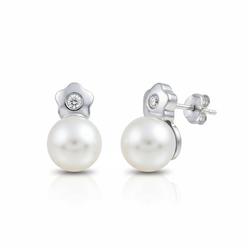 [LCR429B] PENDIENTES ORO BLANCO 18KL DIAMANTES