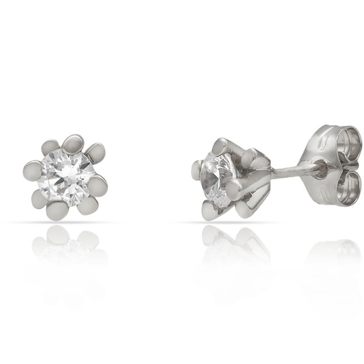 [LCR443B] PENDIENTES ORO BLANCO 18KL DIAMANTES