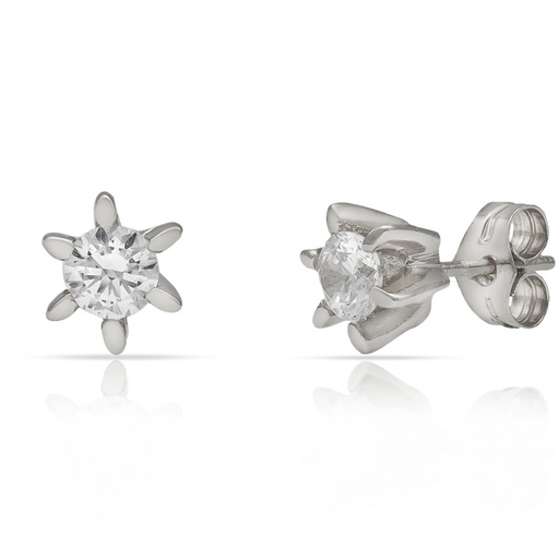 [LCR439B] PENDIENTES ORO BLANCO 18KL DIAMANTES