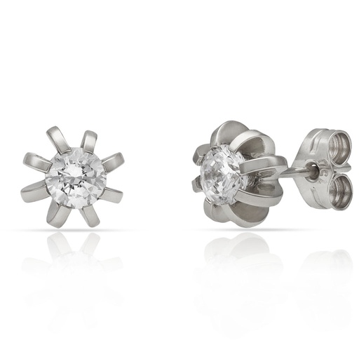[LCR433B] PENDIENTES ORO BLANCO 18KL DIAMANTES