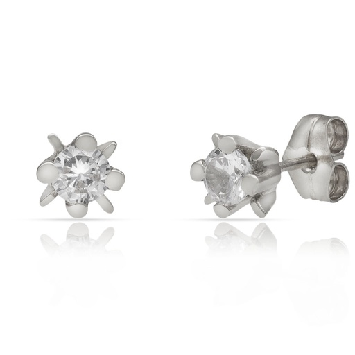 [LCR444B] PENDIENTES ORO BLANCO 18KL DIAMANTES