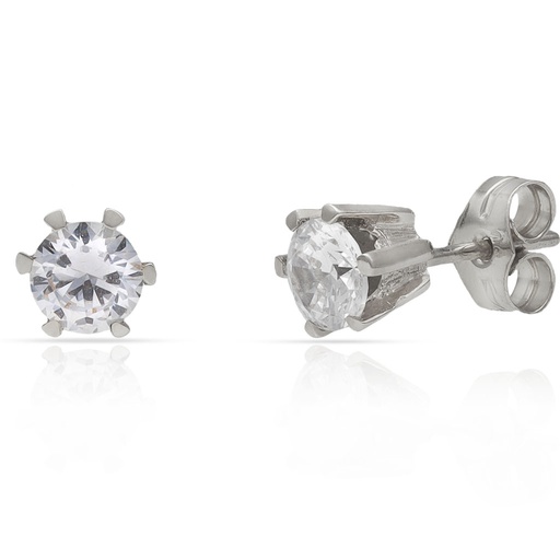 [LCR445B] PENDIENTES ORO BLANCO 18KL DIAMANTES