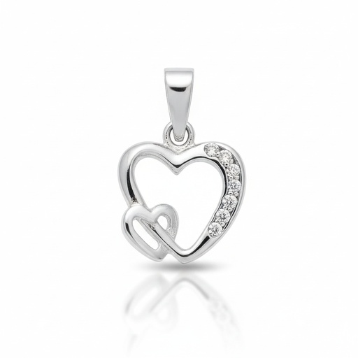 [LCR501B] COLGANTE ORO BLANCO 18KL DIAMANTES