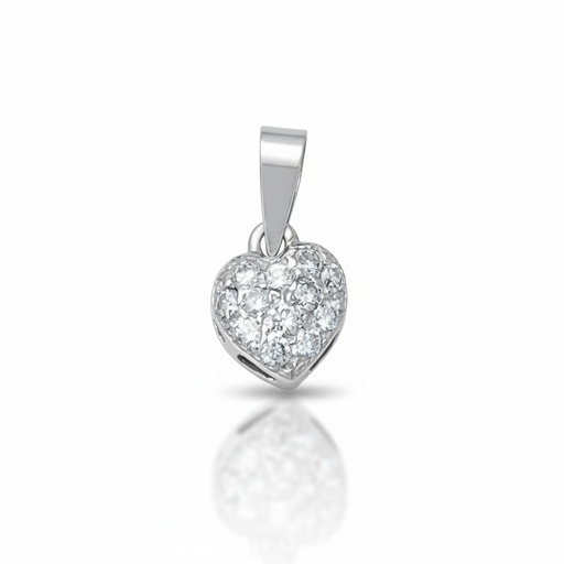 [LCR508B] COLGANTE ORO BLANCO 18KL DIAMANTES