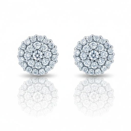[LCR635BP] PENDIENTES ORO BLANCO 18KL DIAMANTES