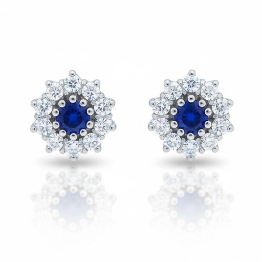 [LCR645BP] PENDIENTES ORO BLANCO 18KL DIAMANTES 