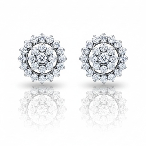 [LCR656BP] PENDIENTES ORO BLANCO 18KL DIAMANTES