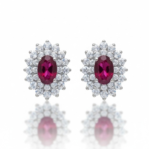 [LCR664BP] PENDIENTES ORO BLANCO 18KL DIAMANTES 
