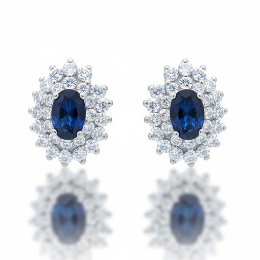 [LCR665BP] PENDIENTES ORO BLANCO 18KL DIAMANTES 